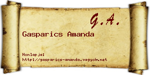 Gasparics Amanda névjegykártya